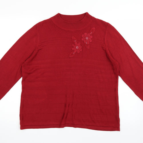 Bon Marché Womens Red   Pullover Jumper Size M