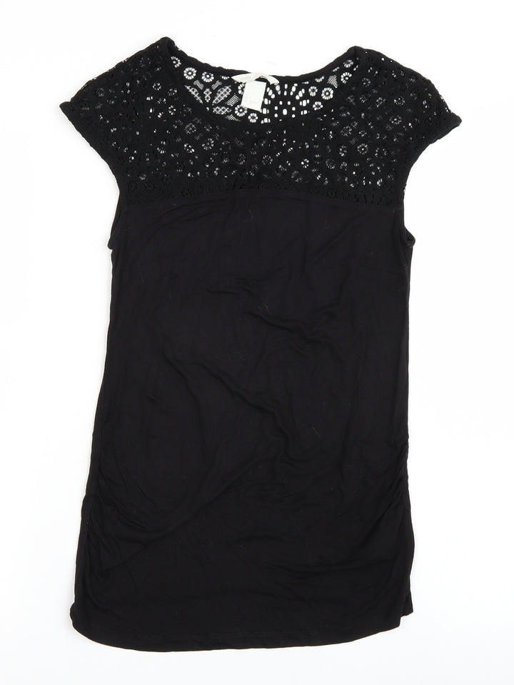 H&M Womens Black Basic T-Shirt Size S