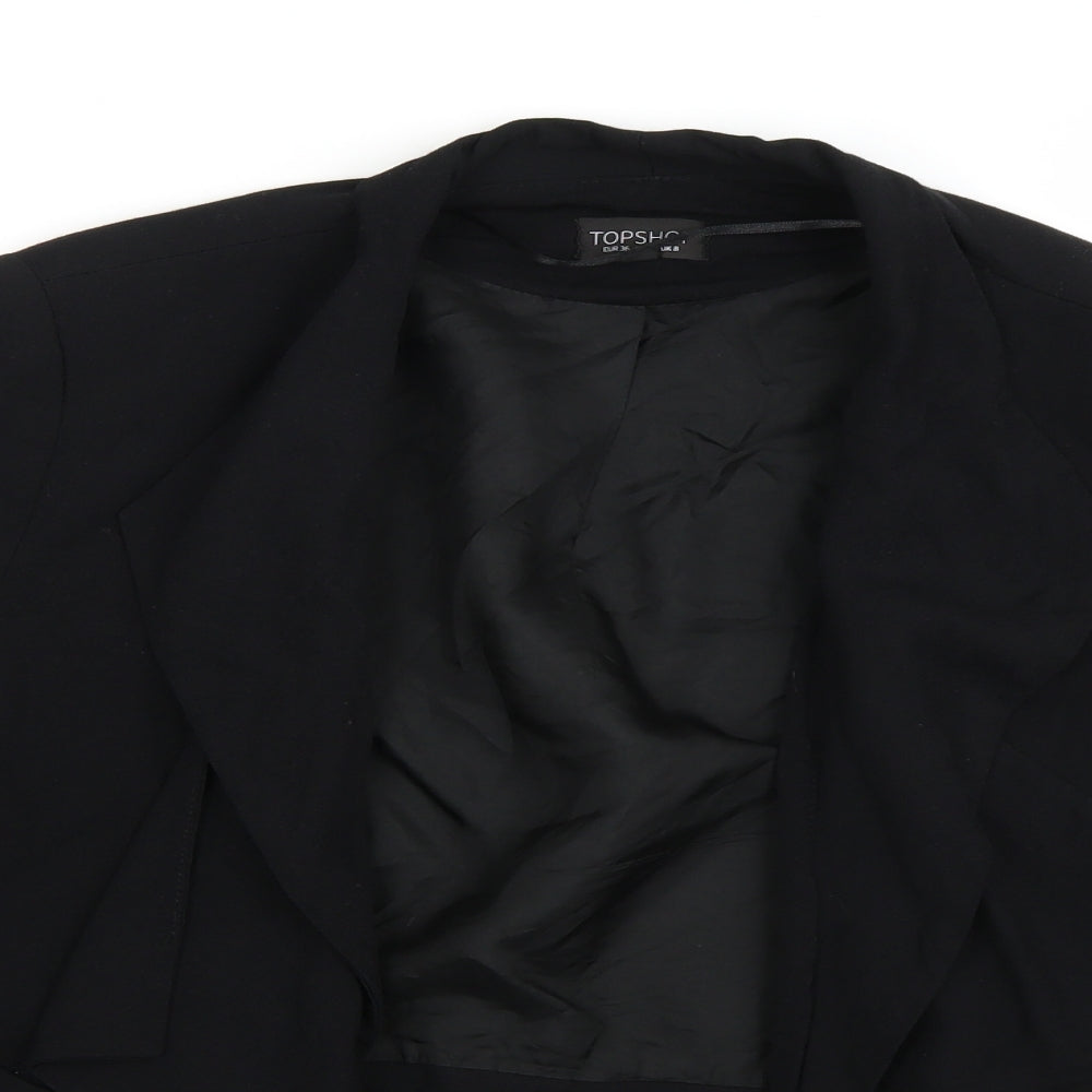 Topshop Womens Black   Jacket Blazer Size 8