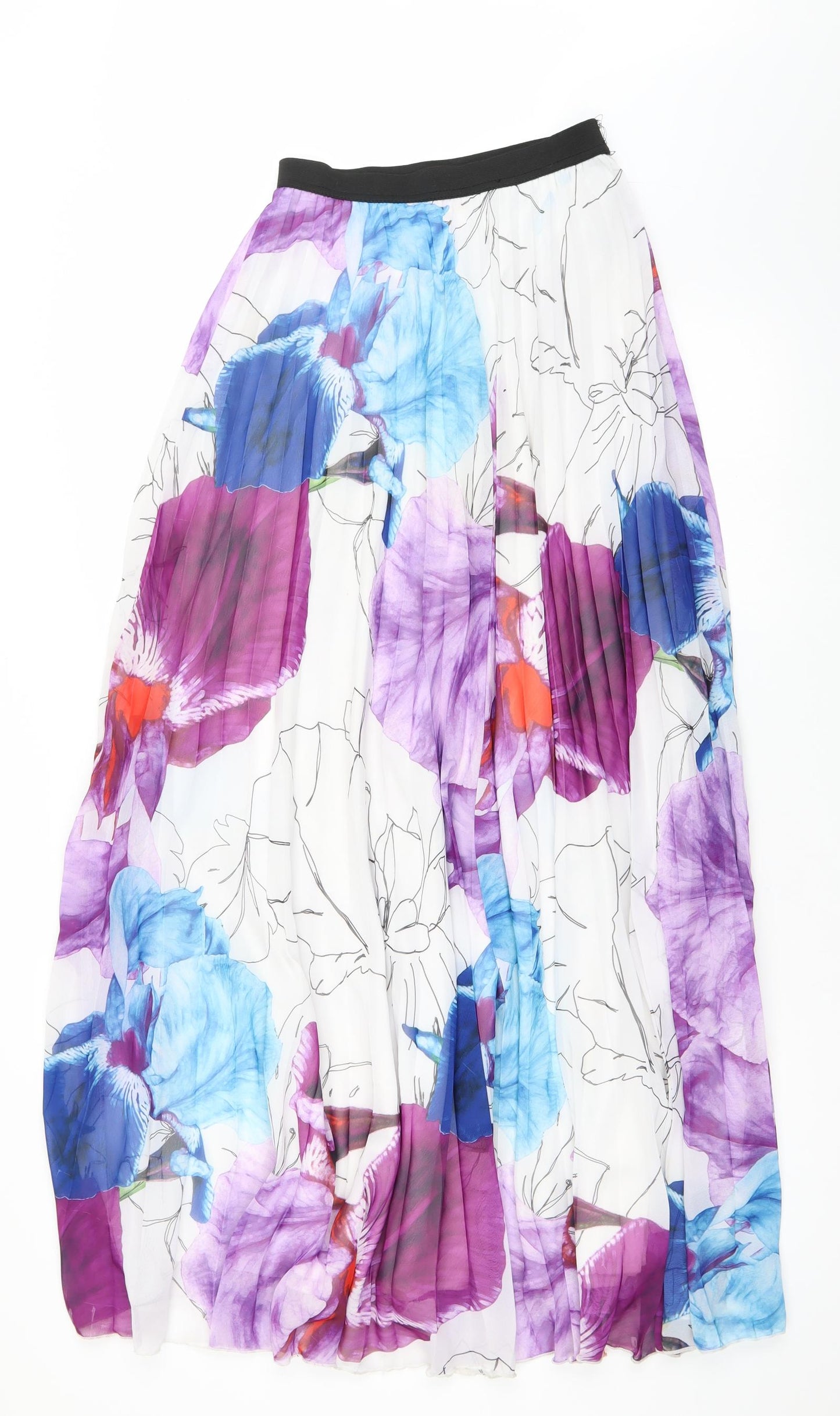 Primark Womens Multicoloured Floral  Pleated Skirt Size 6