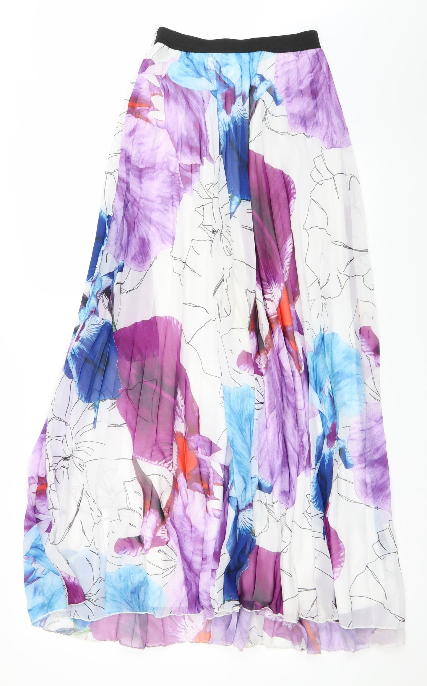 Primark Womens Multicoloured Floral  Pleated Skirt Size 6