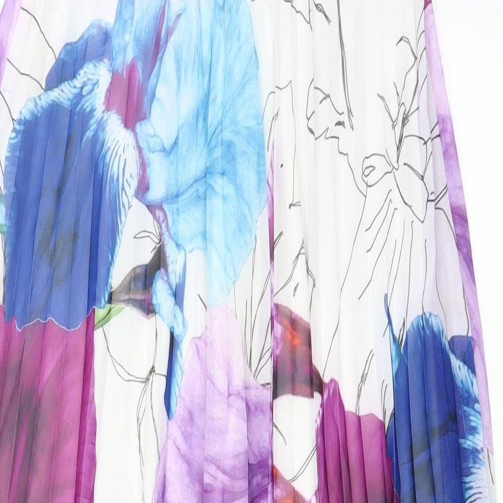 Primark Womens Multicoloured Floral  Pleated Skirt Size 6