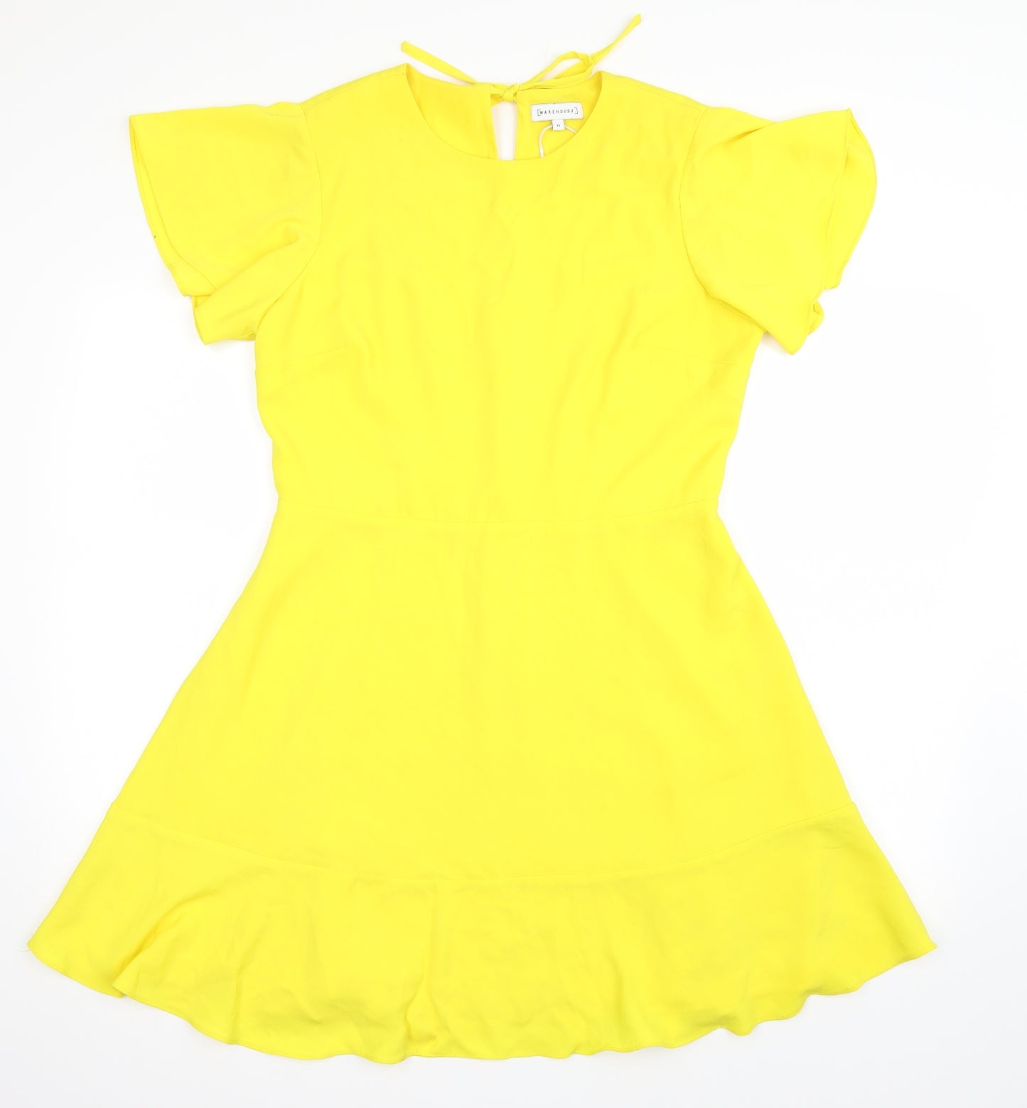 Warehouse Womens Yellow   A-Line  Size 14