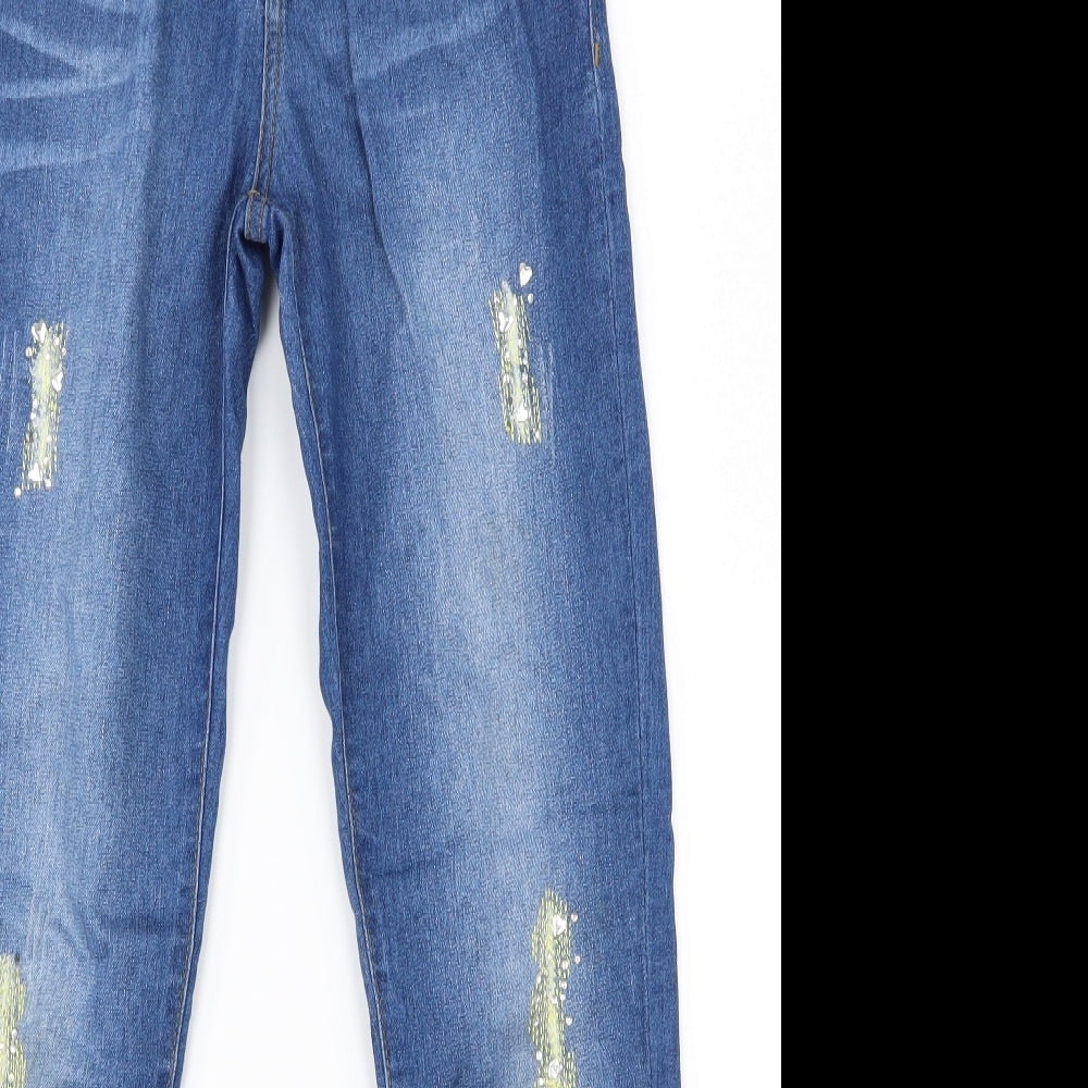 Denim co Girls Blue   Straight Jeans Size 11-12 Years - hearts