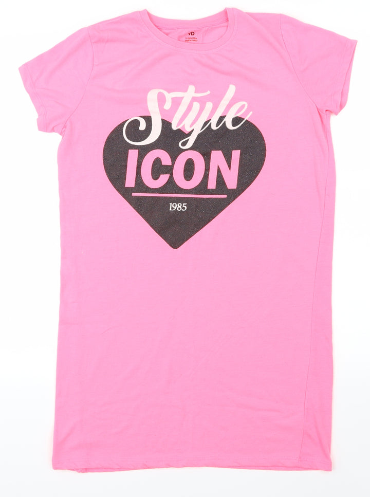Primark Girls Pink   Basic T-Shirt Size 11-12 Years  - style icon