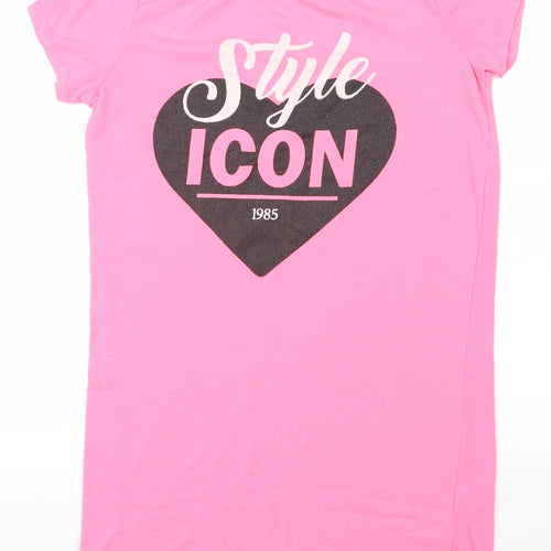 Primark Girls Pink   Basic T-Shirt Size 11-12 Years  - style icon