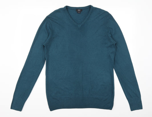 Front view of F&F men’s blue jumper, size L