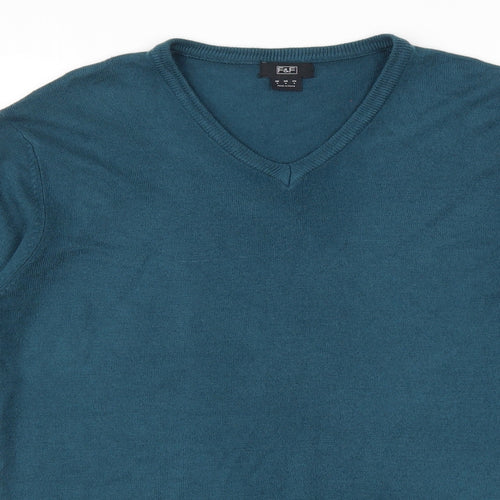 F&F Mens Blue   Pullover Jumper Size L