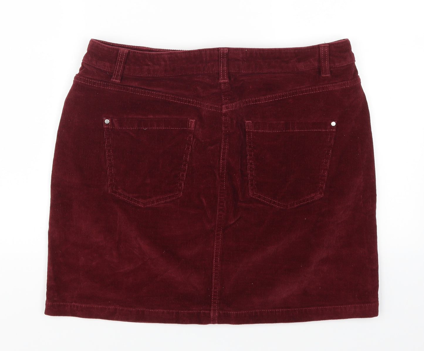 Dorothy Perkins Womens Red  Corduroy A-Line Skirt Size 12