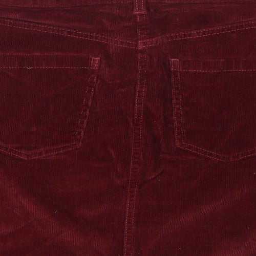 Dorothy Perkins Womens Red  Corduroy A-Line Skirt Size 12