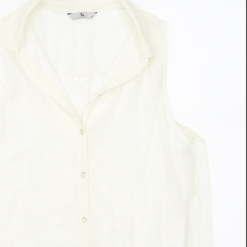 tu  Womens Ivory   Basic Blouse Size 12