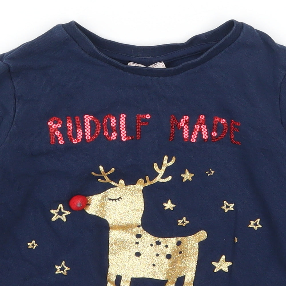 George Boys Blue   Pullover Jumper Size 3-4 Years  - christmas