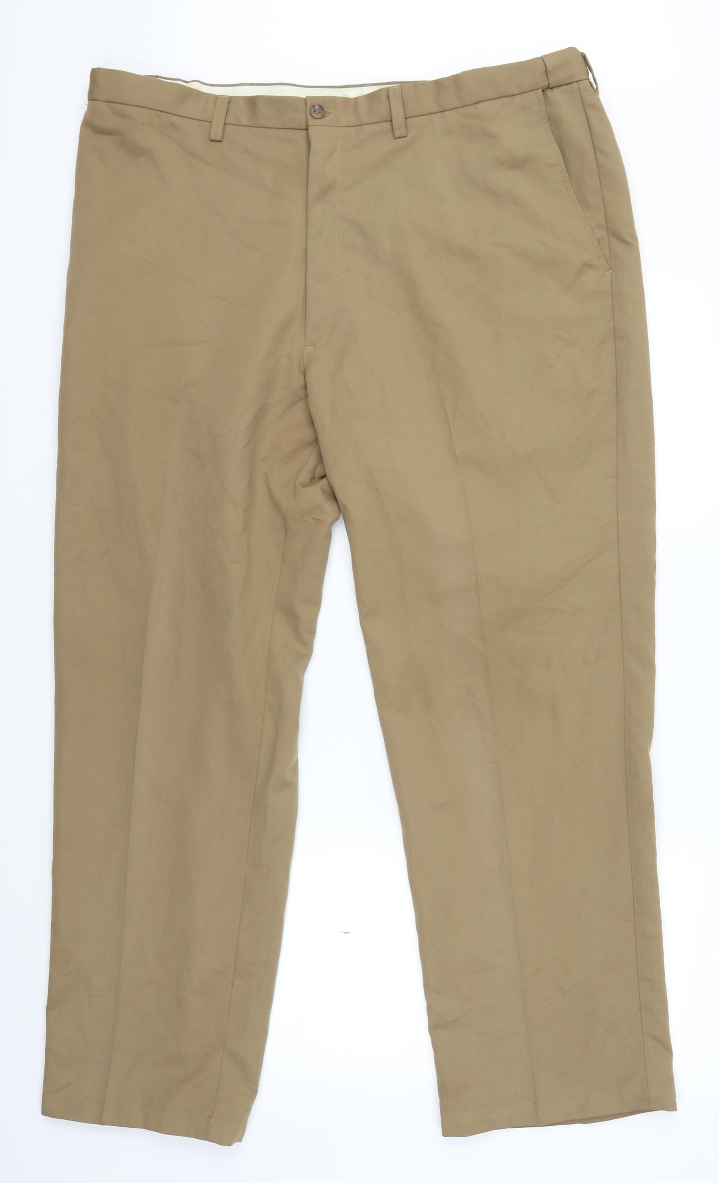 Haggar Mens Brown   Trousers  Size 42 L32 in