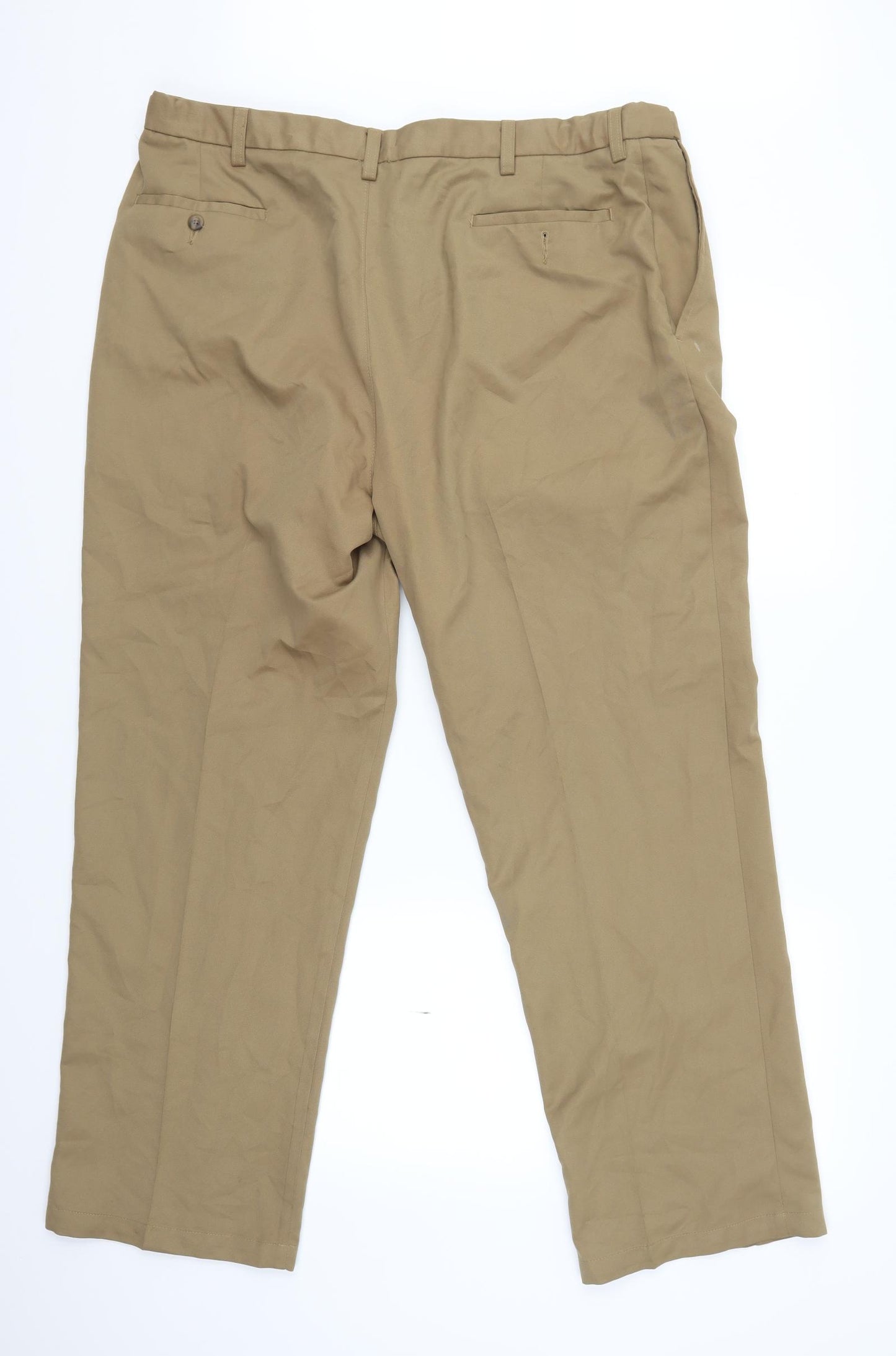 Haggar Mens Brown   Trousers  Size 42 L32 in