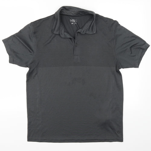 Marks and Spencer Mens Grey    Polo Size M