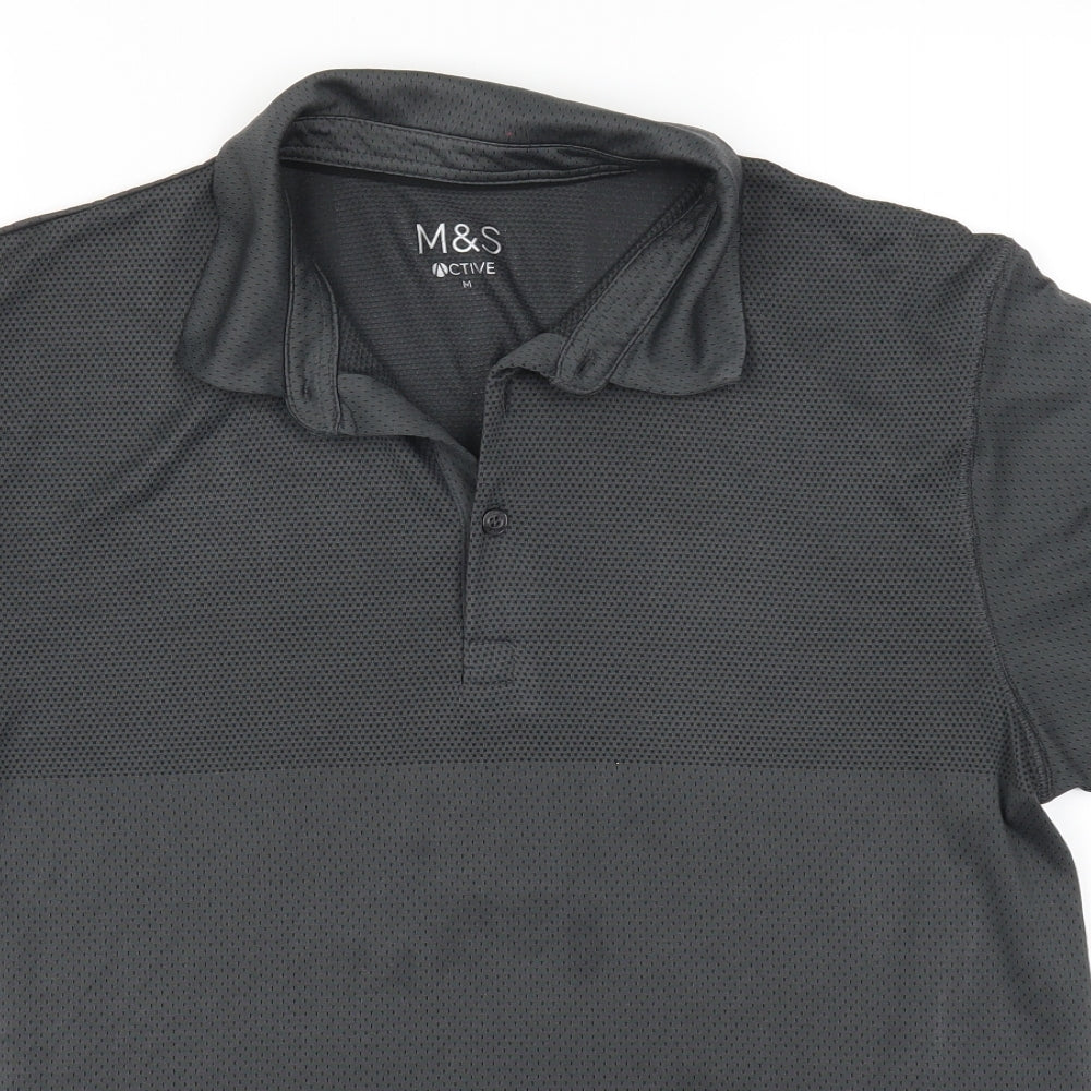 Marks and Spencer Mens Grey    Polo Size M