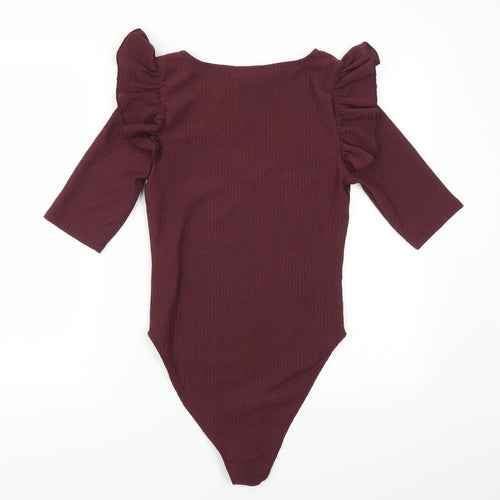 New Look Womens Red   Bodysuit One-Piece Size 10