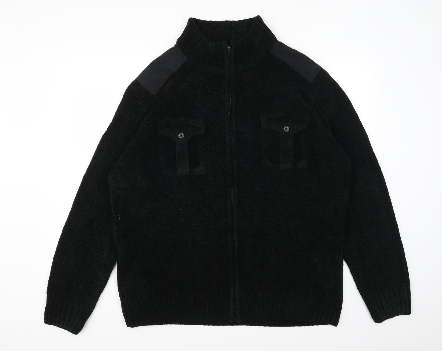 George Mens Black   Cardigan Jumper Size 2XL