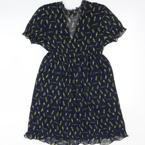 159 ma Womens Blue Polka Dot  Mini  Size M