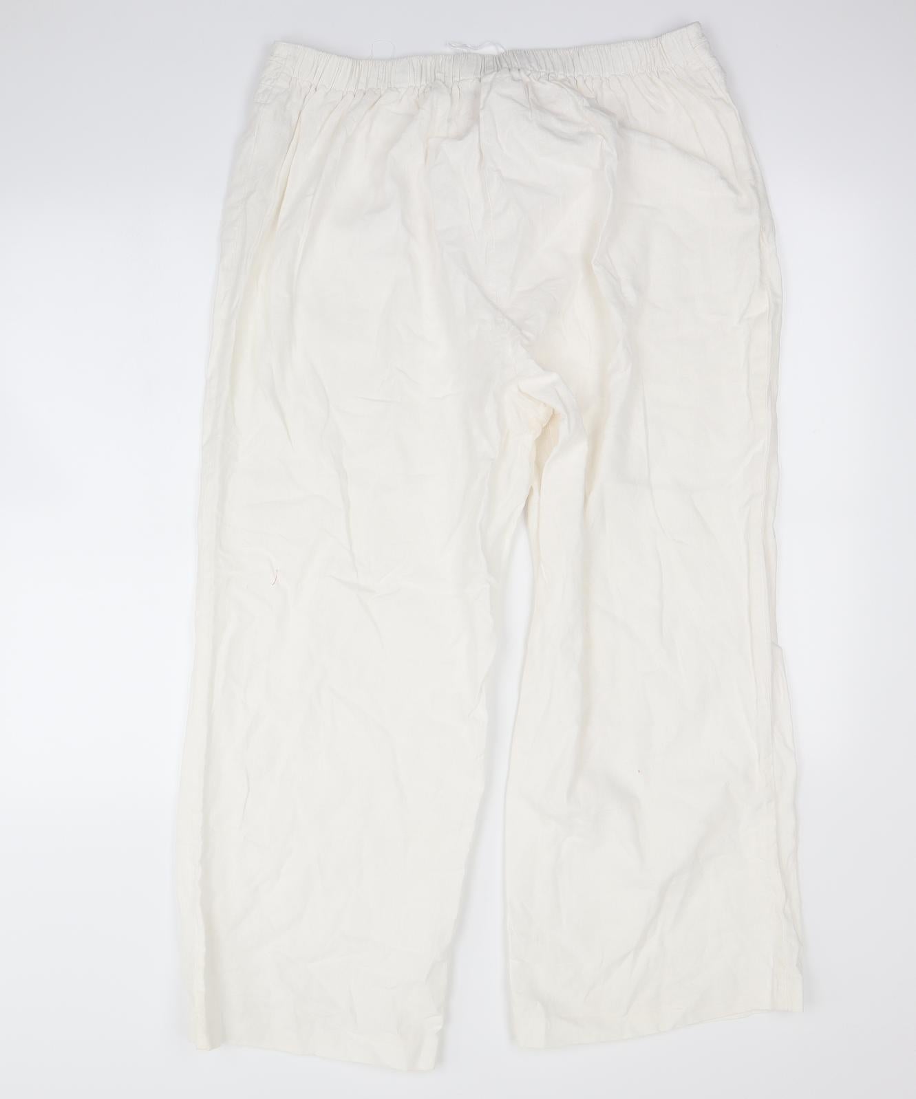 Preworn Womens White   Trousers  Size 22 L27 in