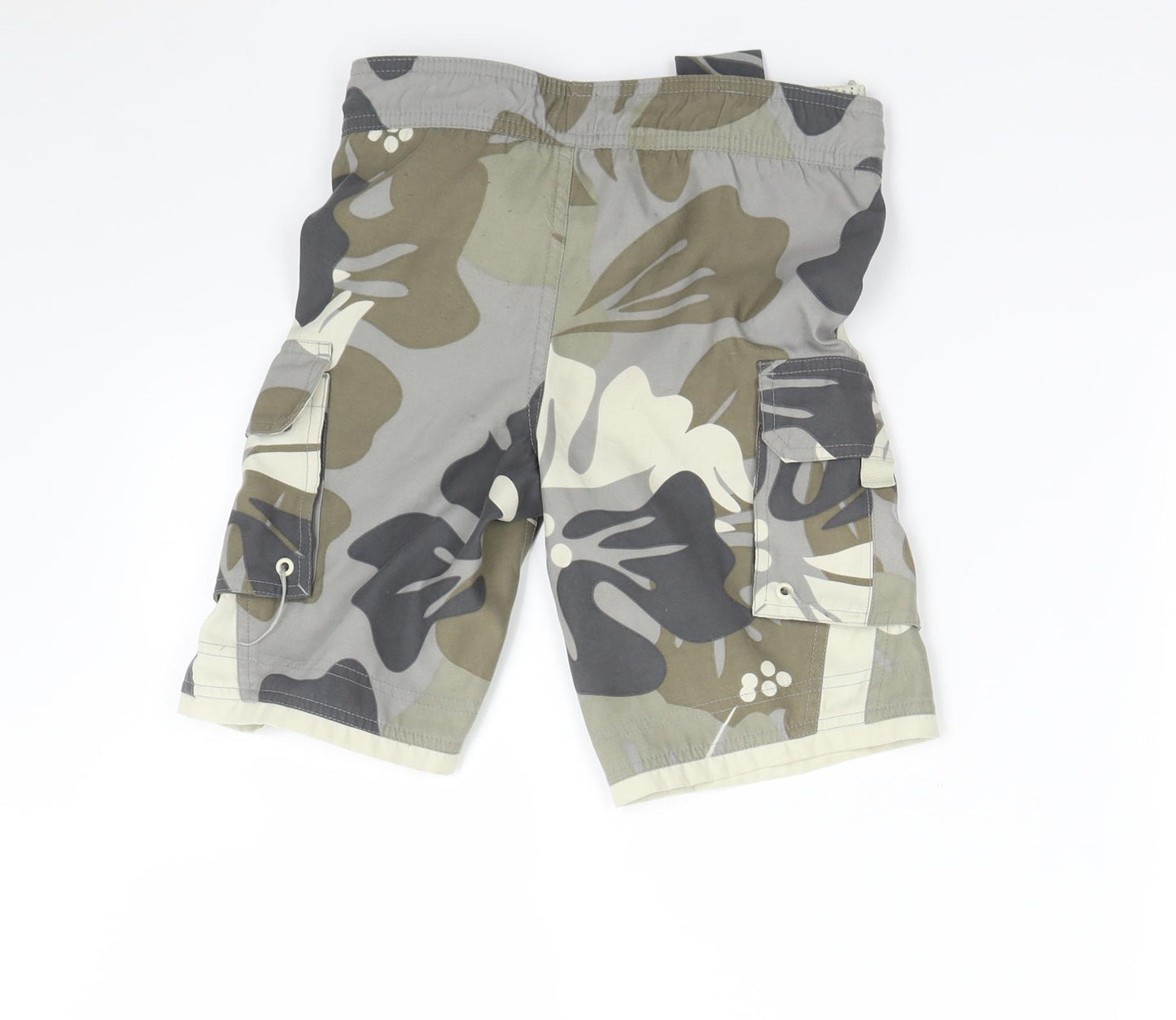 Fat Face Boys Green Camouflage  Cargo Shorts Size 4-5 Years