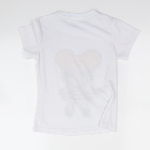 Preworn Girls White   Basic T-Shirt Size 10 Years