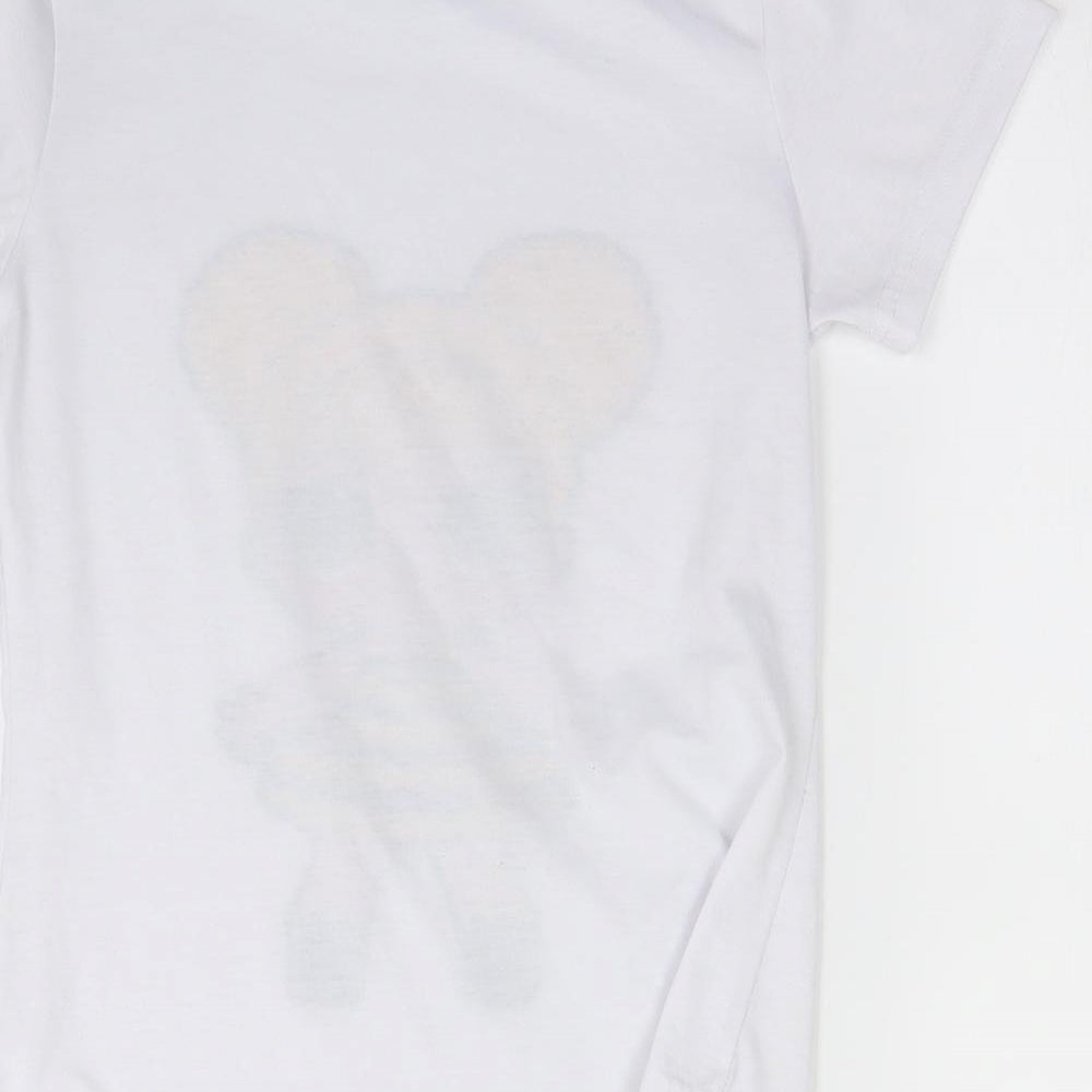 Preworn Girls White   Basic T-Shirt Size 10 Years