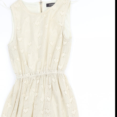 jasmine Womens Beige   Fit & Flare  Size 8
