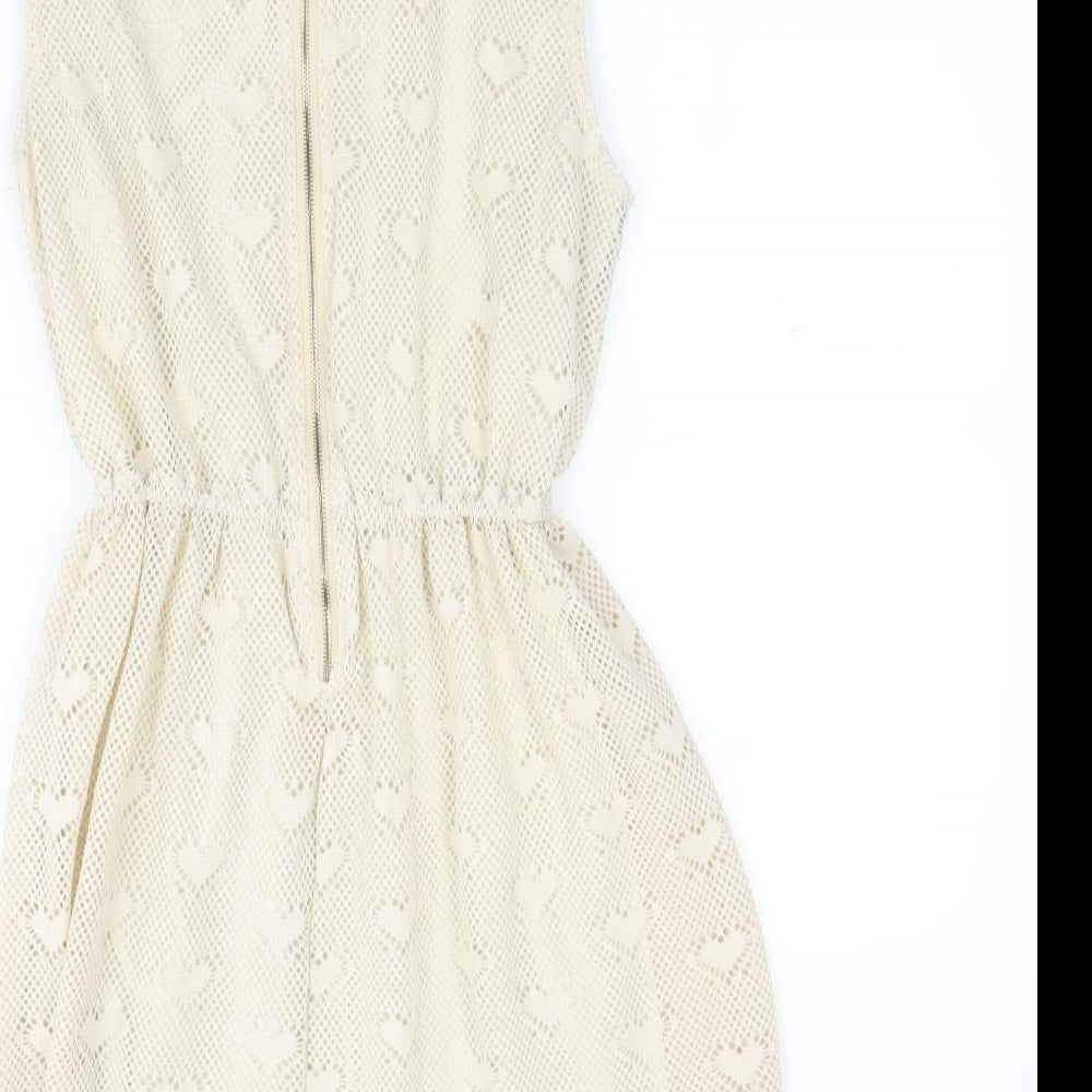 jasmine Womens Beige   Fit & Flare  Size 8