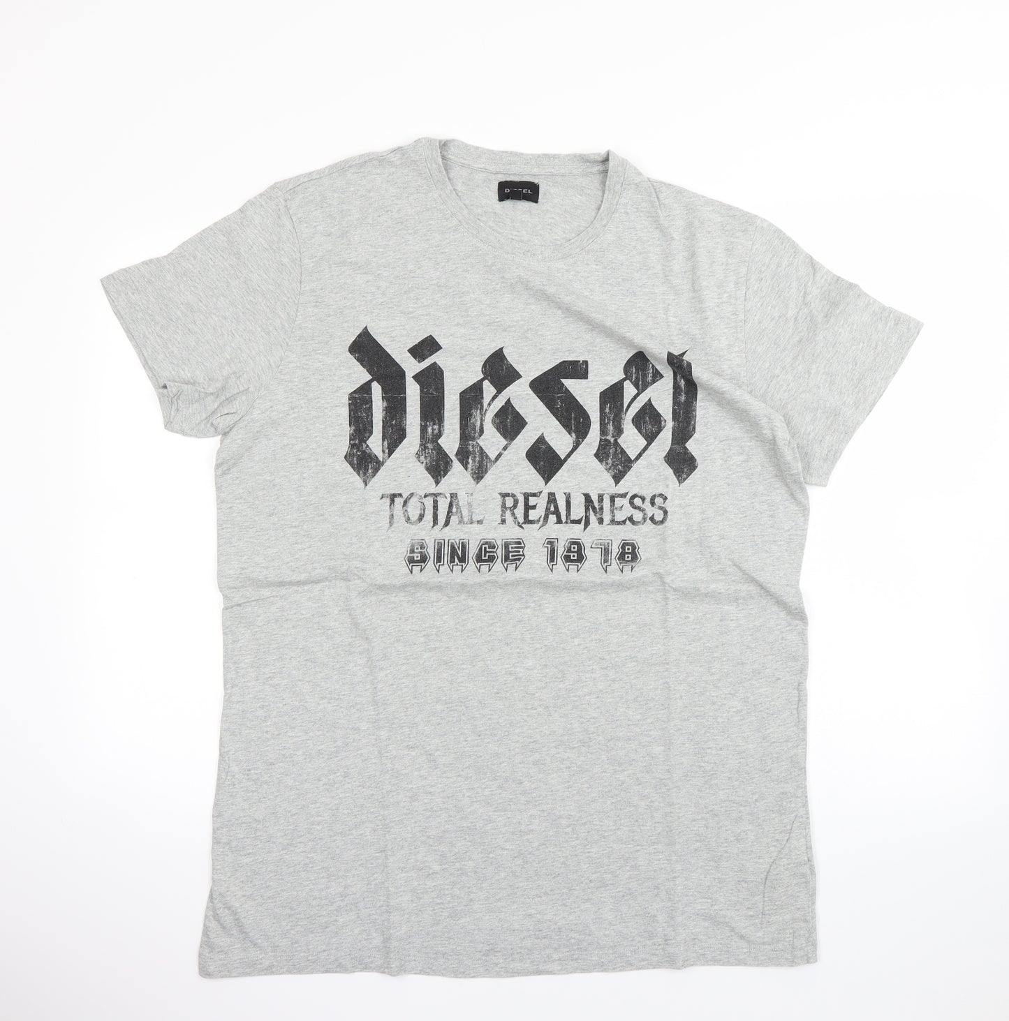 Diesel Mens Grey    T-Shirt Size 2XL