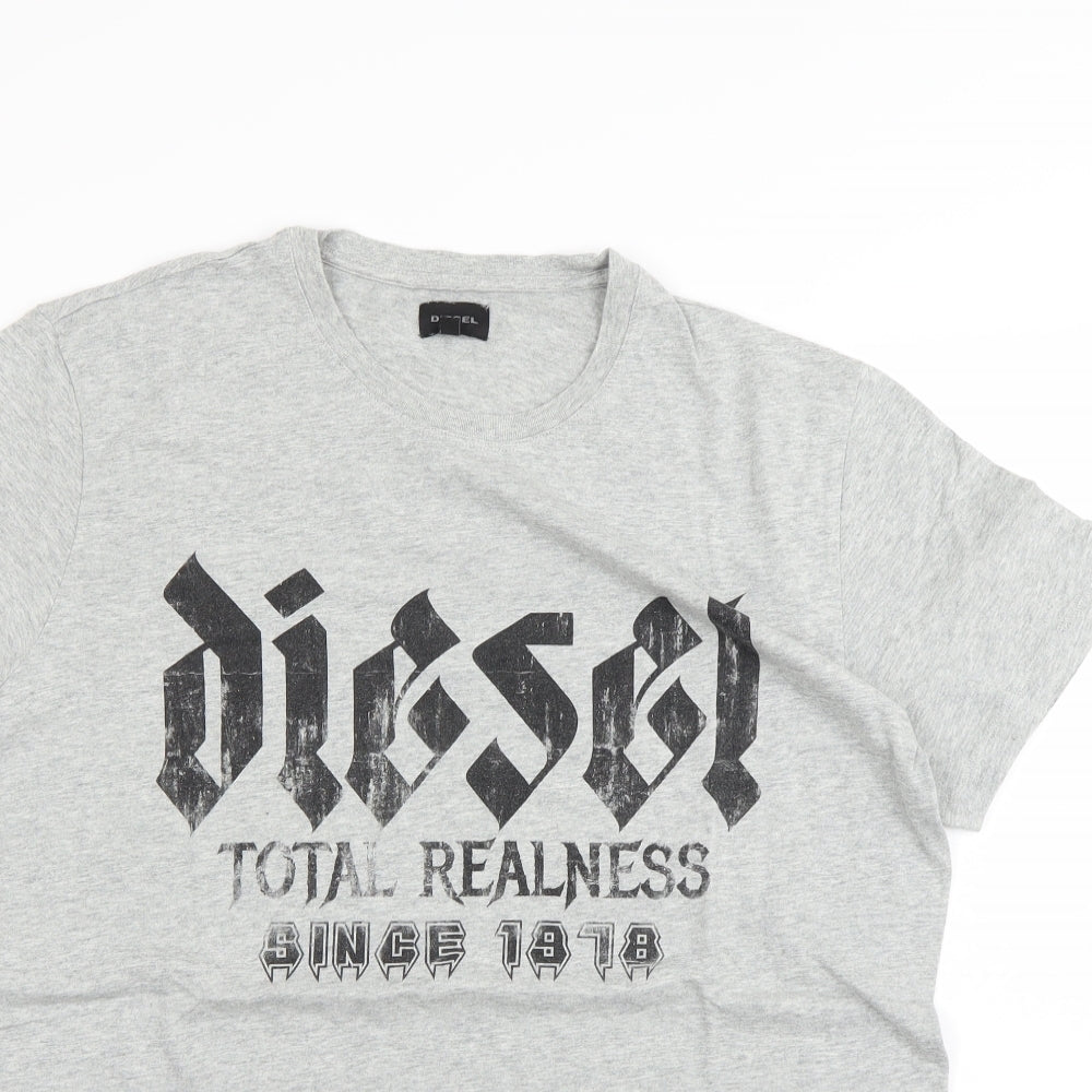 Diesel Mens Grey    T-Shirt Size 2XL