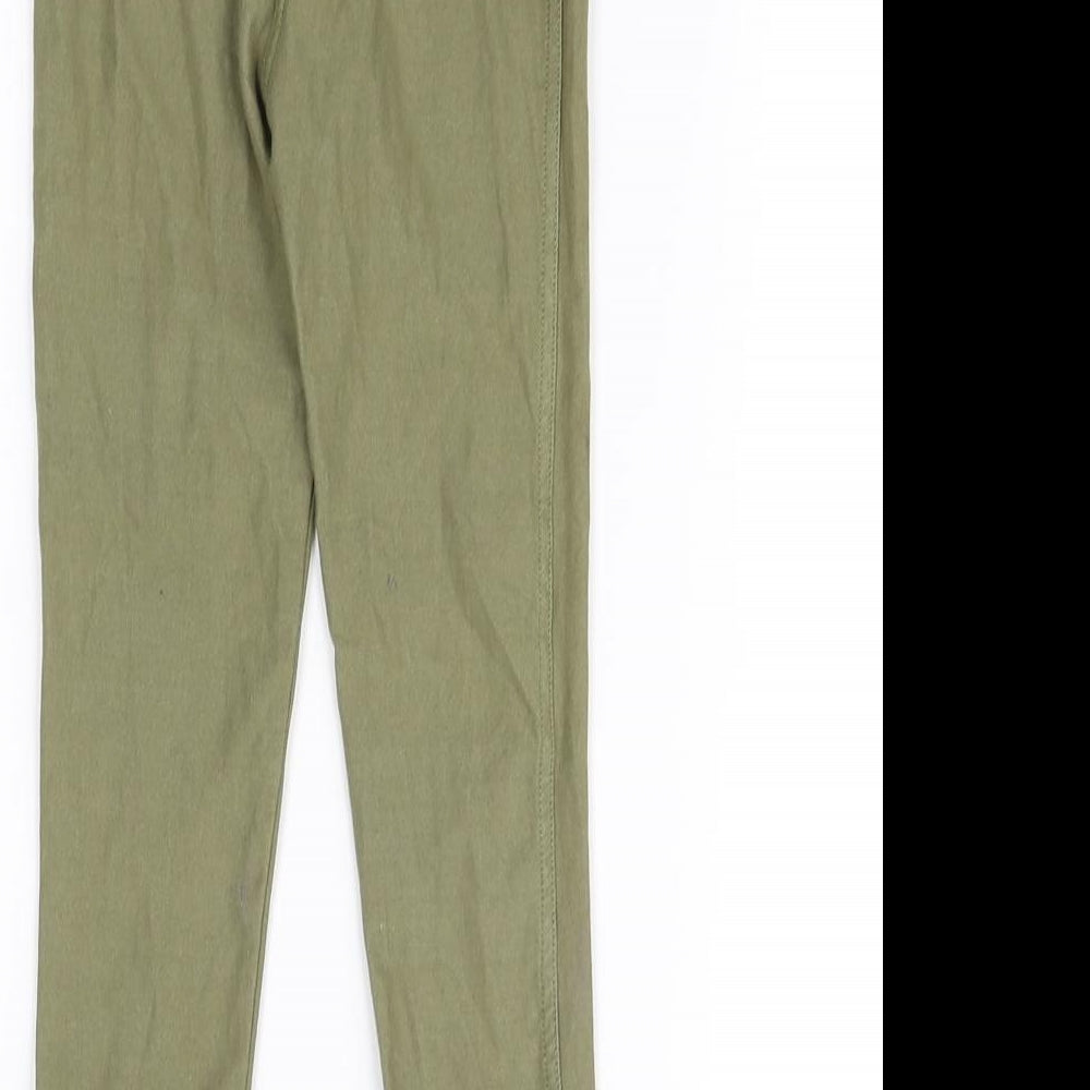 Preworn Girls Green   Jegging Trousers Size 4 Years