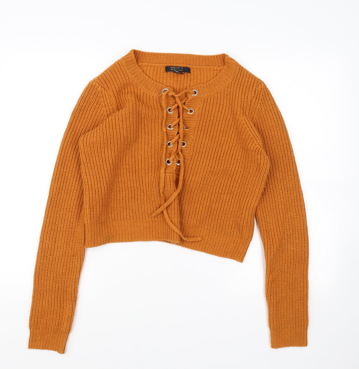 FOREVER 21 Womens Orange   Pullover Jumper Size M