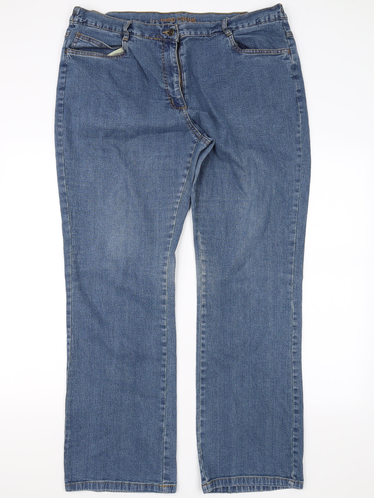 being casual Womens Blue   Straight Jeans Size 20 L30 in