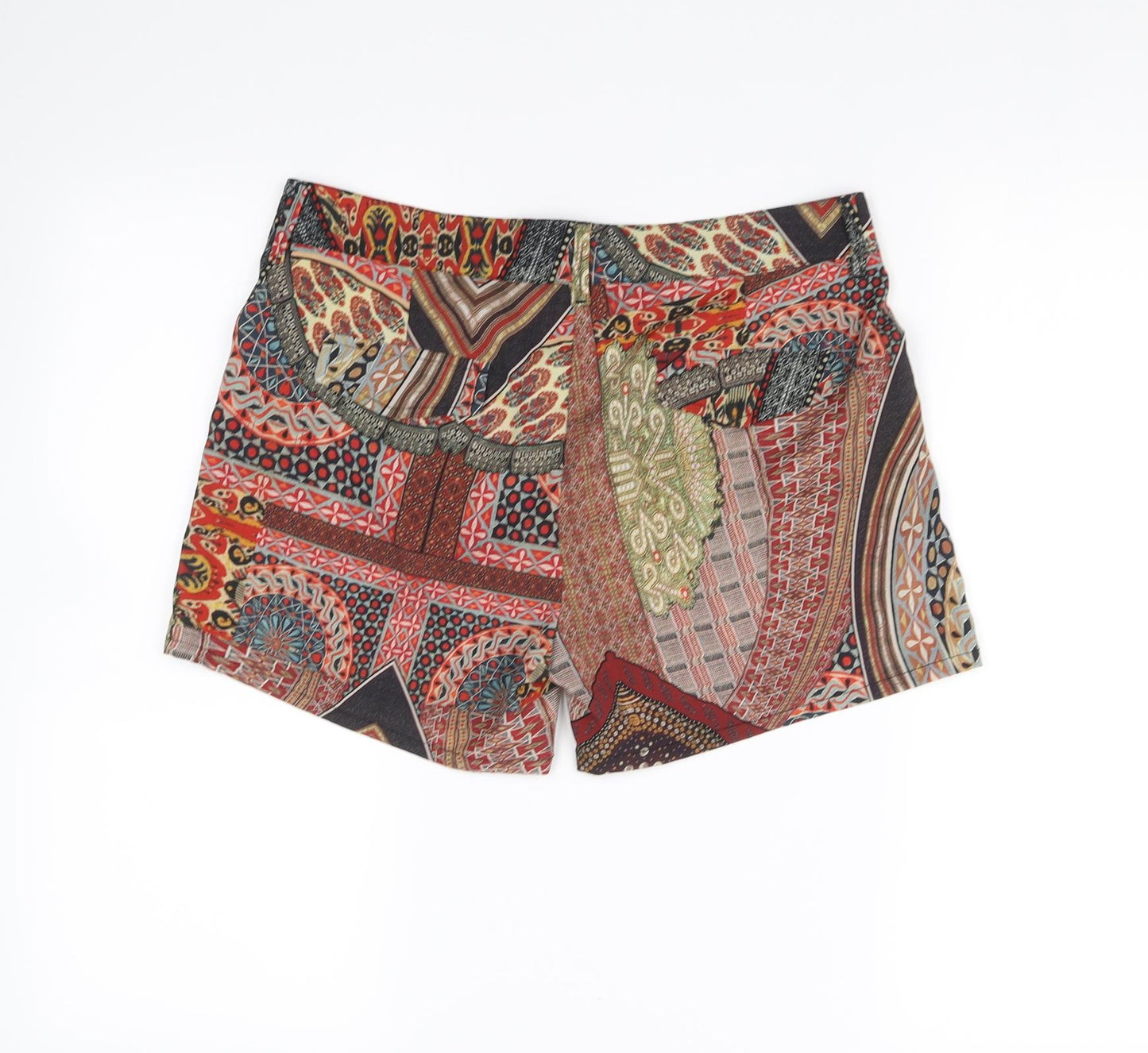 suivante Womens Multicoloured Geometric  Bermuda Shorts Size 10