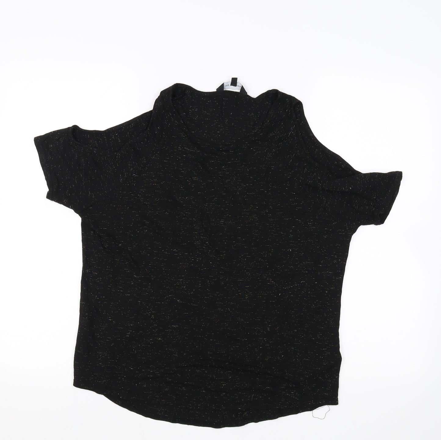 New Look Womens Black   Basic T-Shirt Size 12  - no shoulders