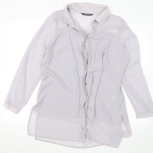 Bonmarche Womens Grey   Basic Button-Up Size 18