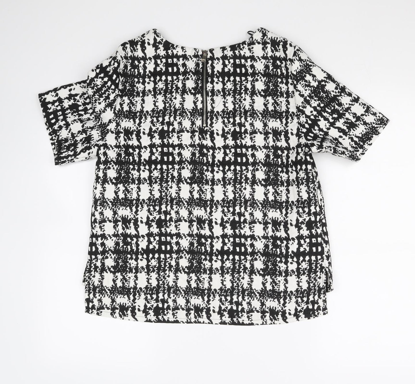 Papaya Womens Black Check  Basic Blouse Size 12