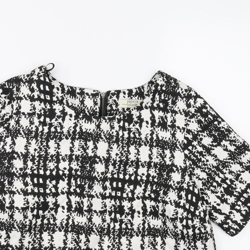 Papaya Womens Black Check  Basic Blouse Size 12