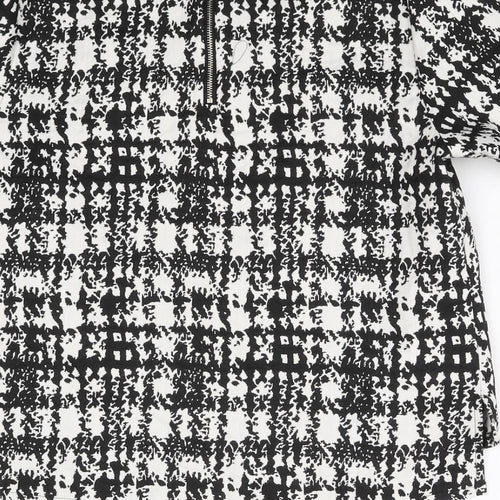 Papaya Womens Black Check  Basic Blouse Size 12