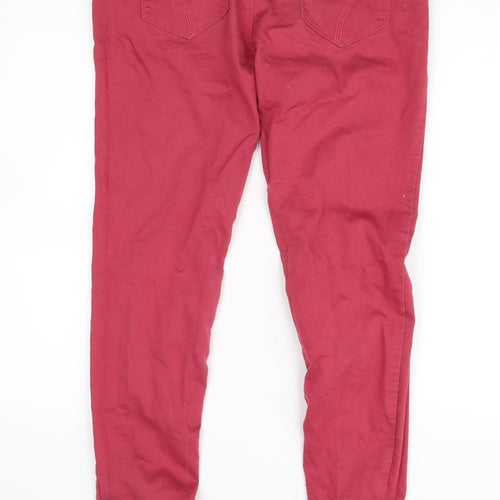 denim& co Womens Red   Skinny Jeans Size 12 L28 in