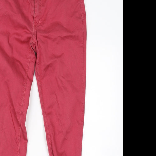 denim& co Womens Red   Skinny Jeans Size 12 L28 in