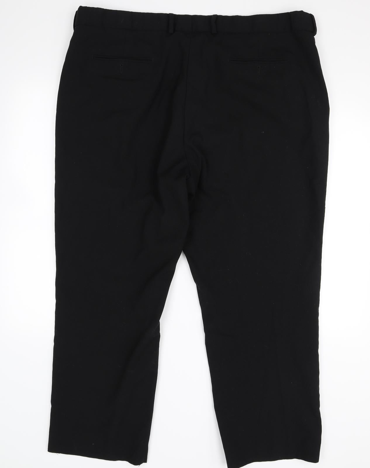 Preworn Mens Black   Dress Pants Trousers Size 44 in L26 in