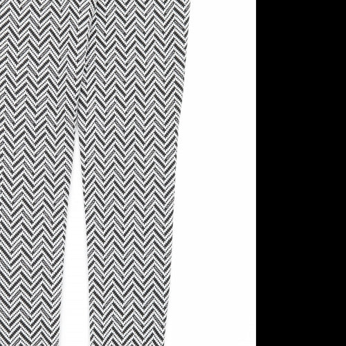 Atmosphere Womens Black Herringbone  Trousers  Size 8 L29 in