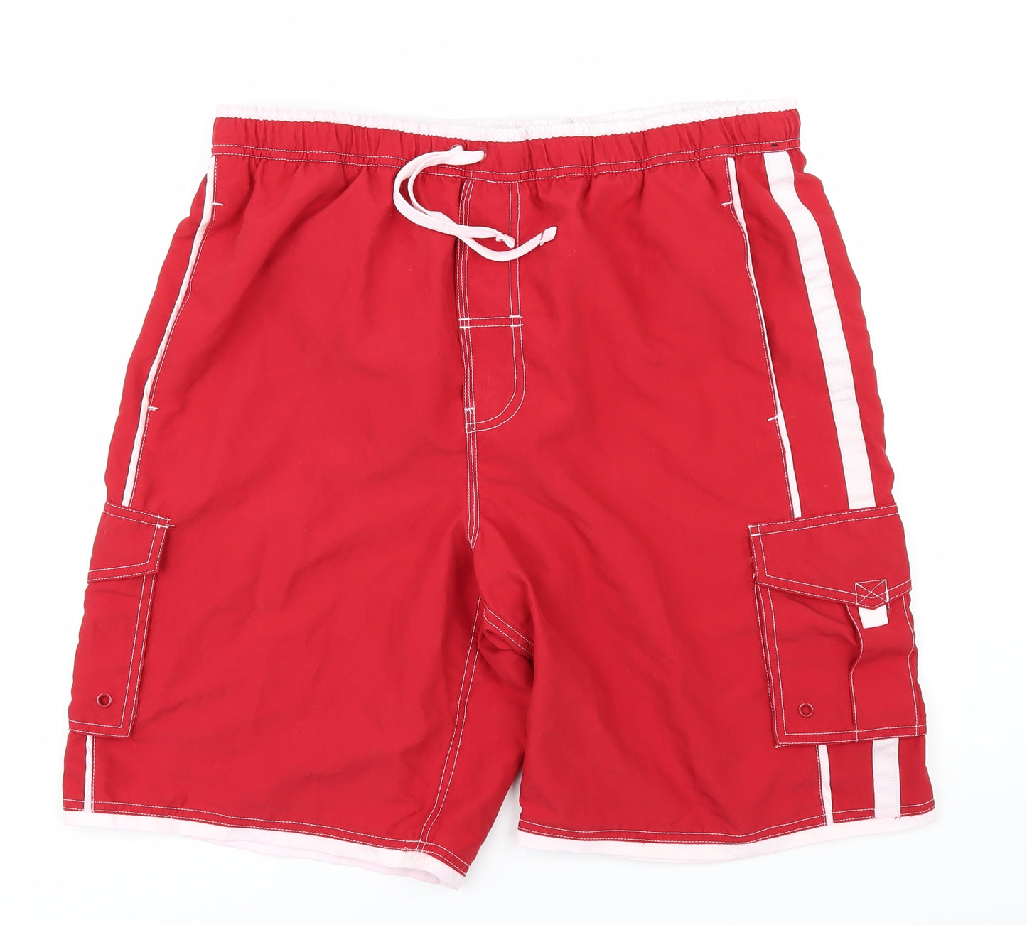 Geroge Mens Red   Bermuda Shorts Size L