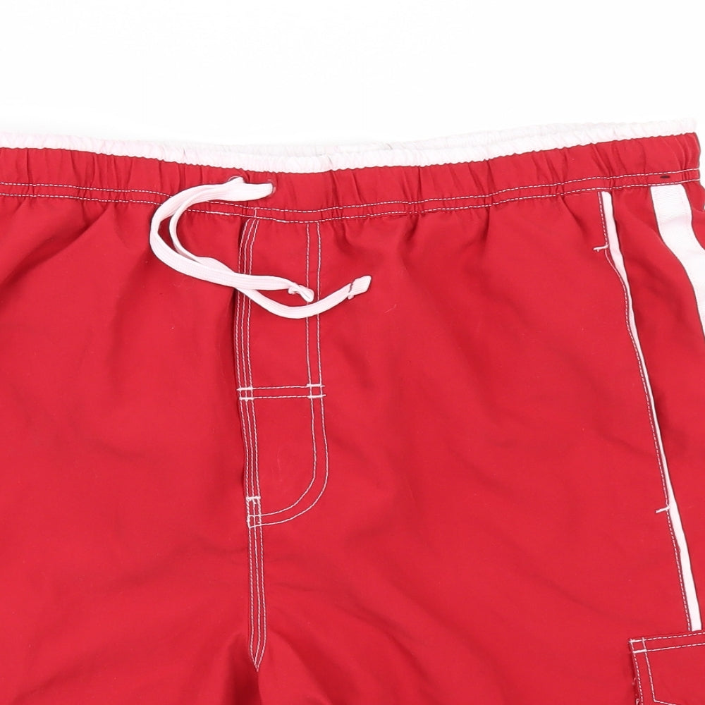 Geroge Mens Red   Bermuda Shorts Size L