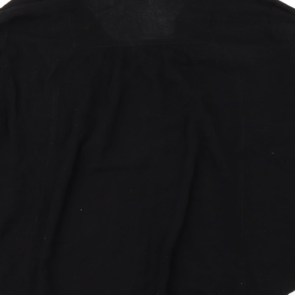 Atmosphere Womens Black Geometric  Basic Blouse Size 10