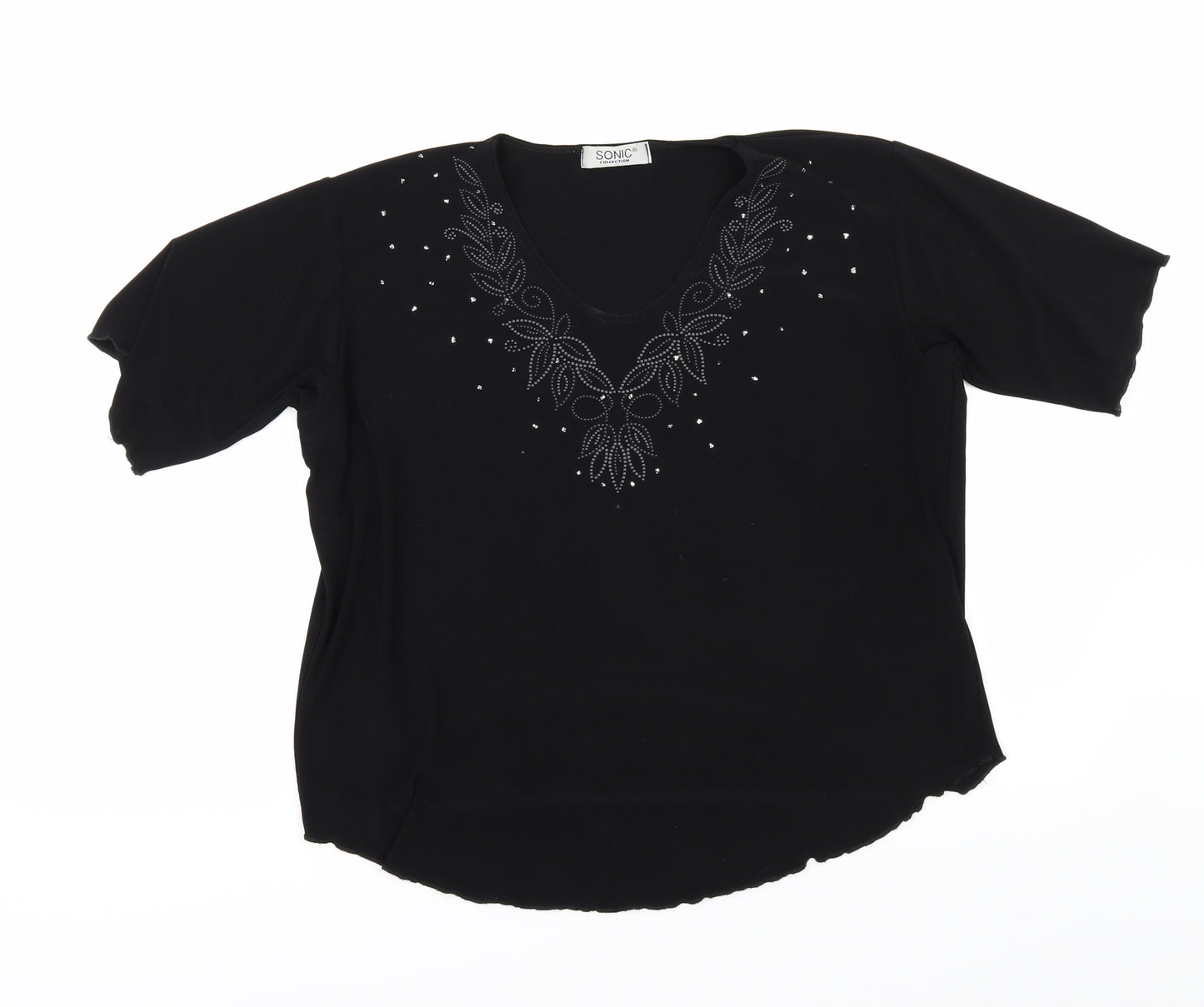Sonic Womens Black   Basic T-Shirt Size 18