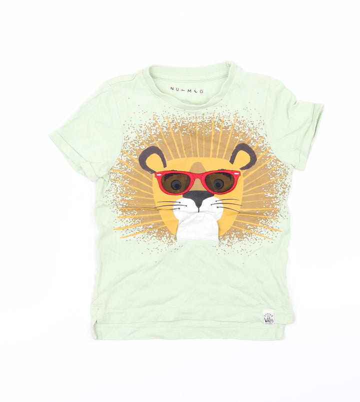 Nutmeg Boys Green Jersey Basic T-Shirt Size 2-3 Years