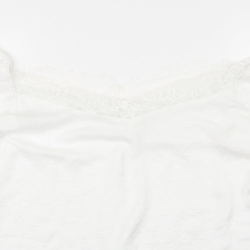 Preworn Womens White   Basic Blouse Size L